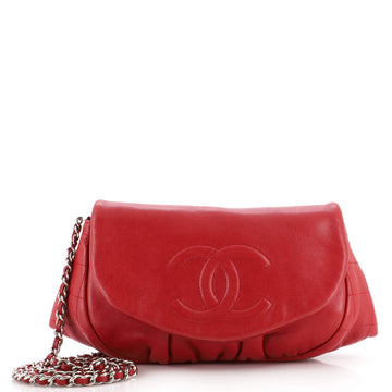Chanel Half Moon Wallet on Chain Lambskin
