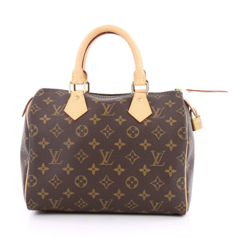 Louis Vuitton Speedy Handbag Monogram Canvas 25 Brown 2014001