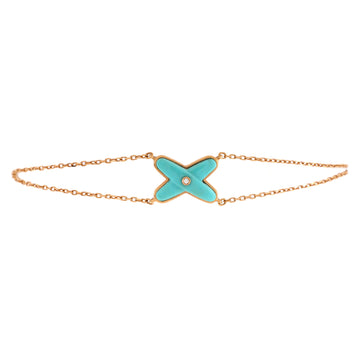 Chaumet Jeux de Liens Bracelet 18K Rose Gold with Turquoise and Diamond