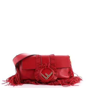 Fendi Convertible Baguette Bag Fringe Leather Medium