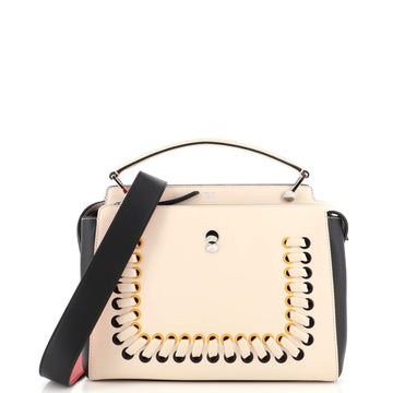Fendi DotCom Click Top Handle Bag Leather with Whipstitch Detail Medium