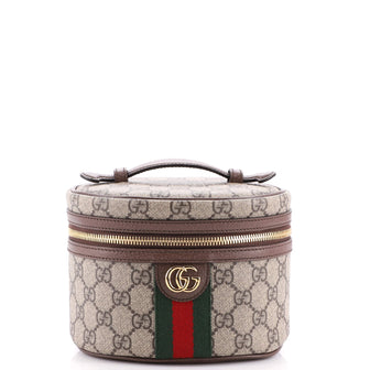 Gucci Ophidia Top Handle Cosmetic Case GG Coated Canvas Mini
