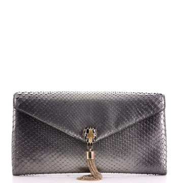 Bvlgari Serpenti Envelope Clutch Snakeskin