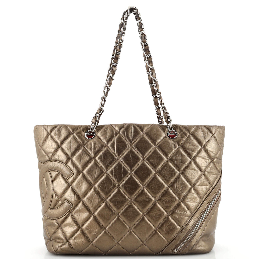 Chanel Cotton Club Tote Quilted Aged Calfskin Large Gold 2014911