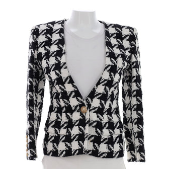 Balmain Women's Single Button Blazer Tweed