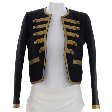 Saint Laurent Military Jacket Cotton and Polyester Blend