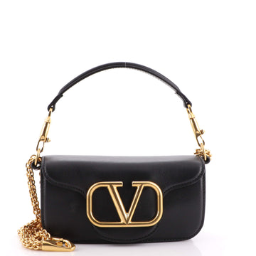 Valentino Garavani VLogo Loco Flap Shoulder Bag Leather Small