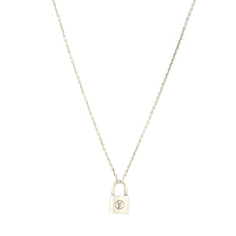 Louis Vuitton Silver Lockit Pendant Necklace - Silver, Sterling