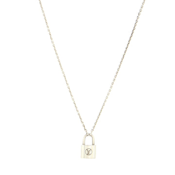 Louis Vuitton Lockit Pendant Necklace Sterling Silver