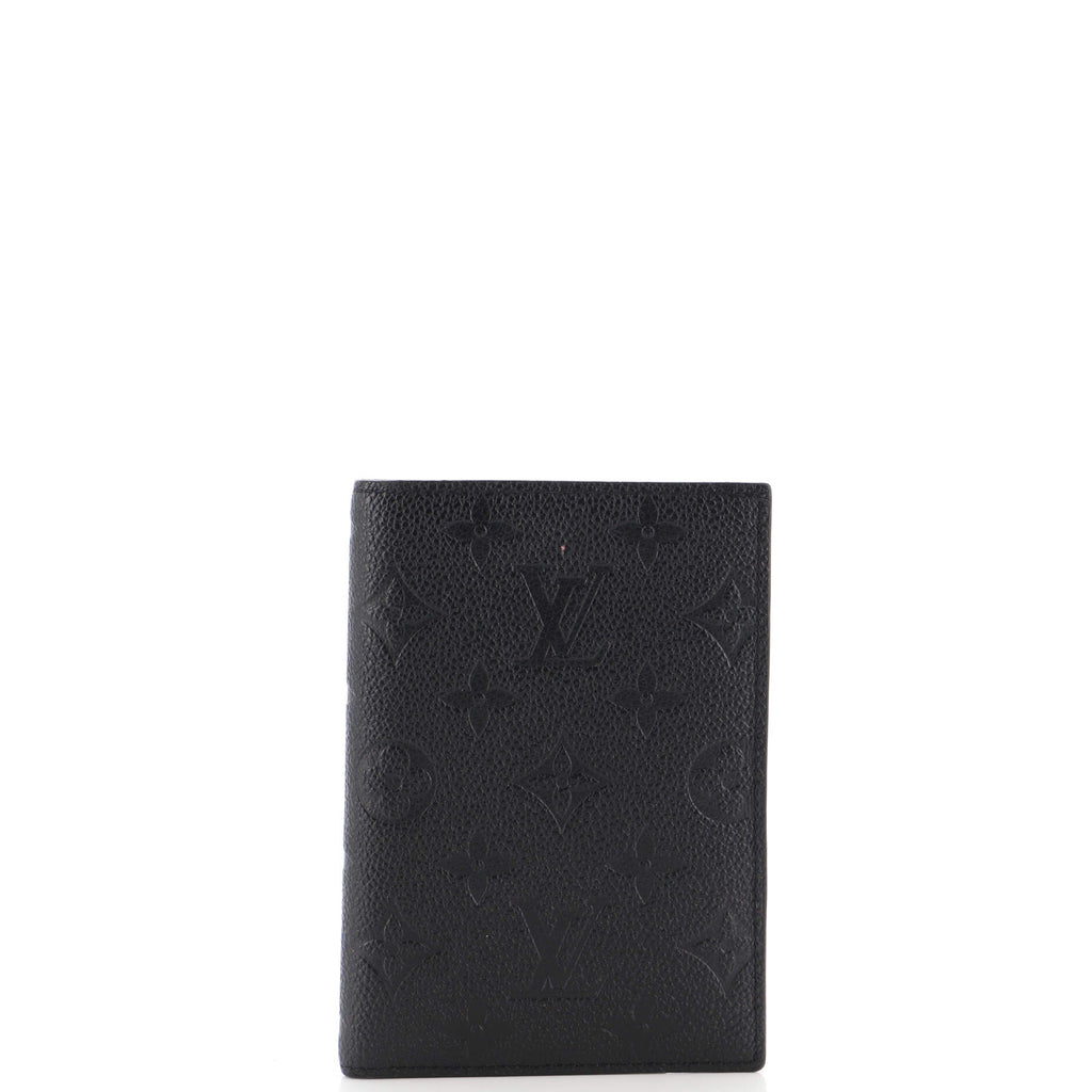 LOUIS VUITTON Empreinte Monogram Passport Cover Black 1273030