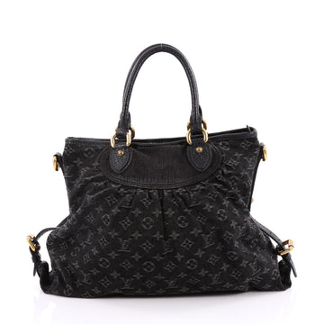 Louis Vuitton Neo Cabby Handbag Denim GM Black 2015402
