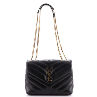 Saint Laurent LouLou Shoulder Bag Matelasse Chevron Leather Small