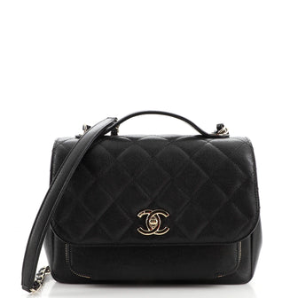 Chanel Business Affinity Flap Bag Quilted Caviar Small