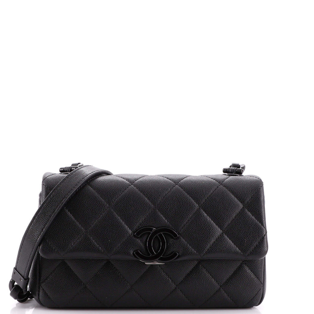 CHANEL Caviar Quilted My Everything Small Flap White Black 764951