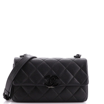My Everything Flap Bag Quilted Caviar Small