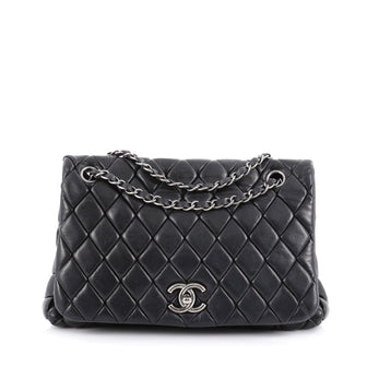 Chanel New Bubble Flap Bag Quilted Lambskin Small Black 2015701