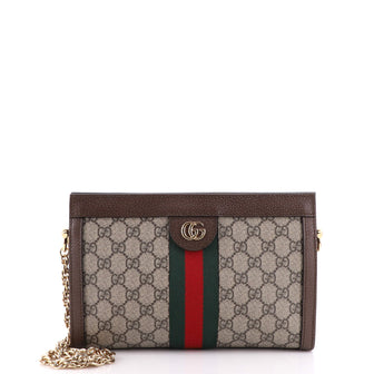 Gucci Ophidia Chain Shoulder Bag GG Coated Canvas Small