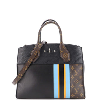Louis Vuitton City Steamer Handbag Limited Edition Monogram Canvas and Leather MM