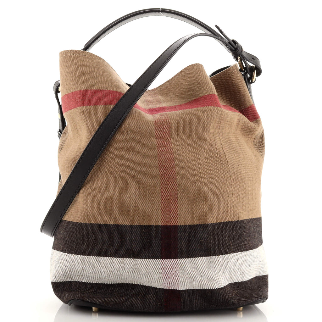 Burberry Housecheck Ashby Medium Bucket Bag
