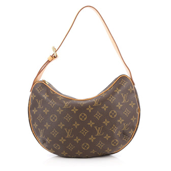 Louis Vuitton Croissant Handbag Monogram Canvas MM Brown 2016101