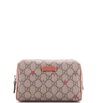 Gucci Children's Cosmetic Pouch Printed GG Coated Canvas Medium