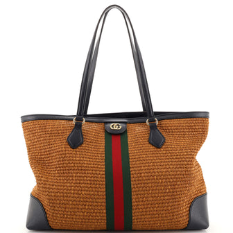 Gucci Ophidia Shopping Tote Straw Medium