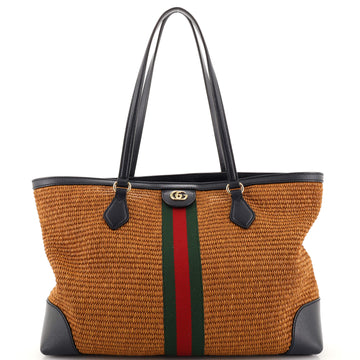 Gucci Ophidia Shopping Tote Straw Medium