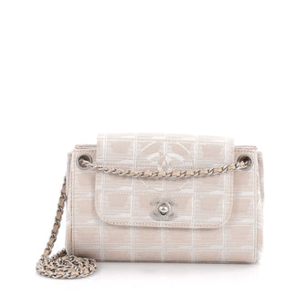 Chanel Travel Line Accordion Flap Bag Nylon Small Neutral 2016910