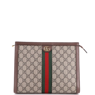 Gucci Ophidia Pouch GG Coated Canvas Medium
