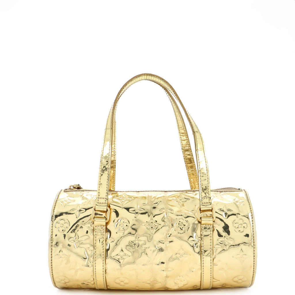 Louis Vuitton Papillon Handbag Monogram Miroir PVC 26 Gold