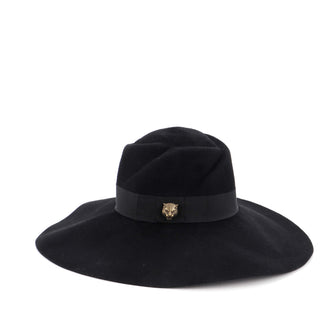 Gucci Animalier Bow Wide Brim Hat Felt