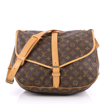 Louis Vuitton Saumur Handbag Monogram Canvas GM Brown 2017908
