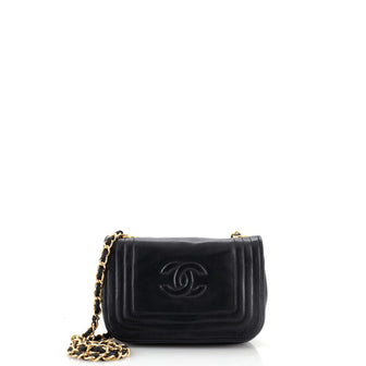 Chanel Vintage CC Stitch Flap Bag Leather Mini