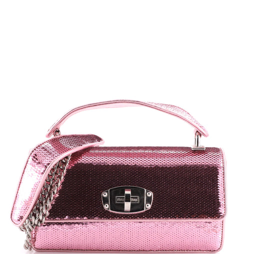 Miu Miu Cleo Top Handle Bag Sequins Small 201809