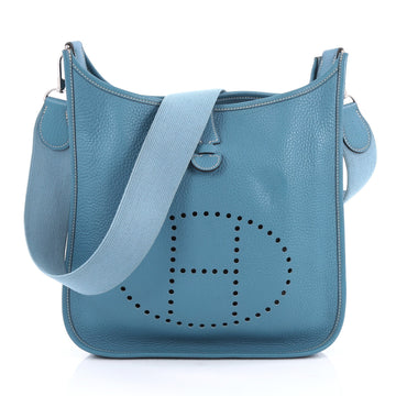 Hermes Evelyne Crossbody Gen I Clemence PM Blue 2018101