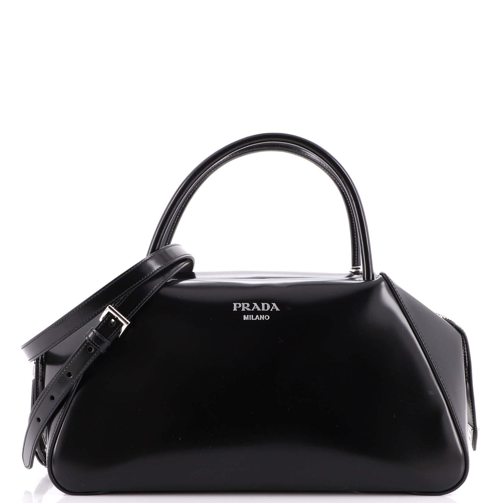 Supernova brushed leather tote bag, Prada