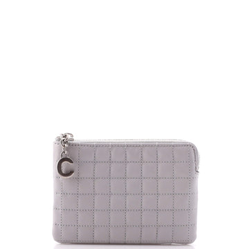 Celine C Charm Zip Around Wallet Quilted Leather Compact