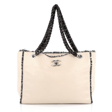 Chanel Tweedy Tote Lambskin and Tweed Large Black 2018313