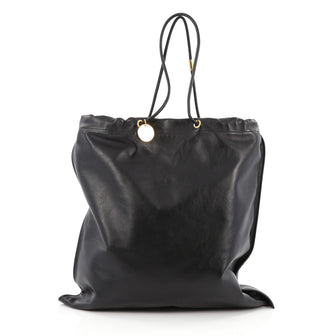 Tom Ford Medallion Flat Tote Leather Vertical Black 2018402