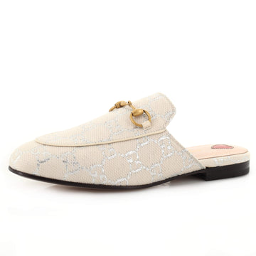 Gucci Women's Princetown Mules GG Lame Canvas