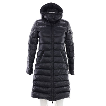 Moncler Women's Moka Long Coat Quilted Polyamide with Down