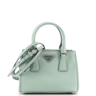 Prada Galleria Double Zip Tote Saffiano Leather Mini