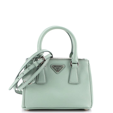 Prada Galleria Double Zip Tote Saffiano Leather Mini