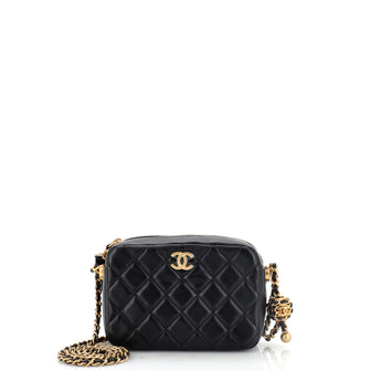 Chanel Pearl Crush Camera Case Quilted Lambskin Small
