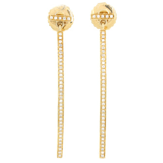 Tiffany & Co. T Wire Bar Earrings 18K Yellow Gold with Diamonds