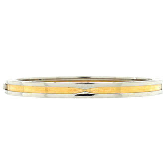 Bvlgari B.Zero1 Hinged Bangle Bracelet 18K Yellow Gold and Stainless Steel 7mm