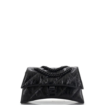 Balenciaga Crush Chain Flap Bag Quilted Crushed Calfskin Small
