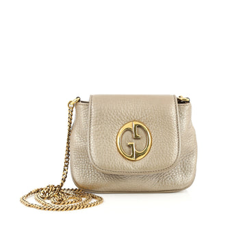 Gucci 1973 Crossbody Bag Leather Small Gold