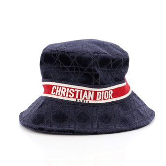 Christian Dior Teddy D Bucket Hat Cannage Embroidered Velvet