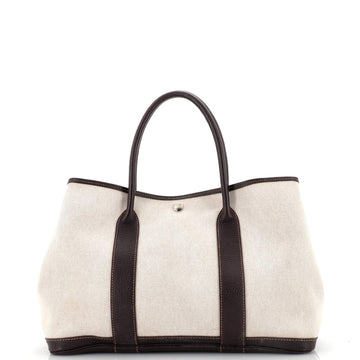 Hermes Garden Party Tote Toile and Leather 36